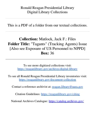 "Tagants" (Tracking Agents) Issue [Also see Exposure of US Personnel to NPPD]