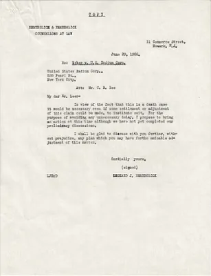 Letters Received to C.B. Lee, June 29, 1935
