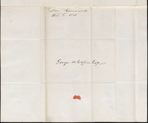 Daniel Hammond to George Coffin, 3 February 1841