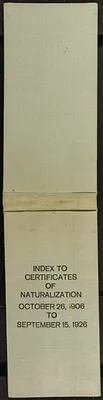 Certificate Stubs of Naturalizations, Box G, 1906-1926 (1 of 2)