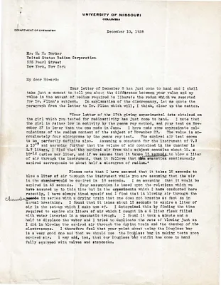 Letters Received to H.H. Barker, December 10, 1928
