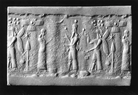 Cylinder Seal with a Cultic Scene