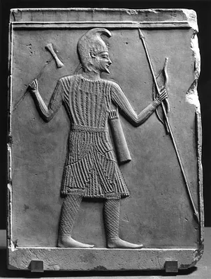 Scythian Warrior with Axe, Bow, and Spear