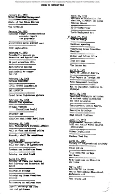 Ford Newsletter Table of Contents, 1963-1973