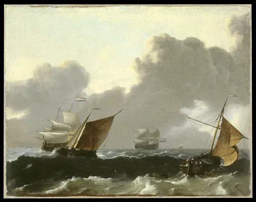 Dutch Ships in High Seas off the Dutch Coast