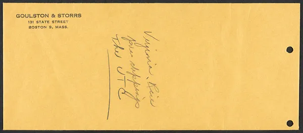Herbert Brutus Ehrmann Papers, 1906-1970. Sacco-Vanzetti. Correspondence: Apr. 2, 1962 - Jan. 25, 1964. Box 11, Folder 9, Harvard Law School Library, Historical & Special Collections