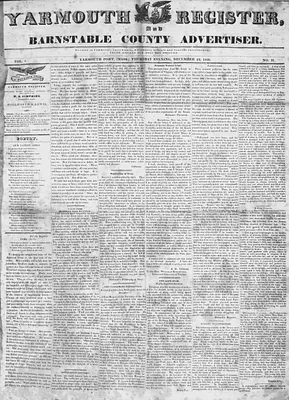 Yarmouth Register, and Barnstable County Advertiser