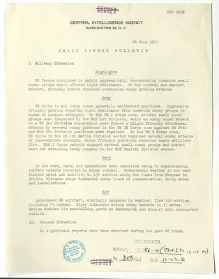 Memorandum, Daily Korean Bulletin
