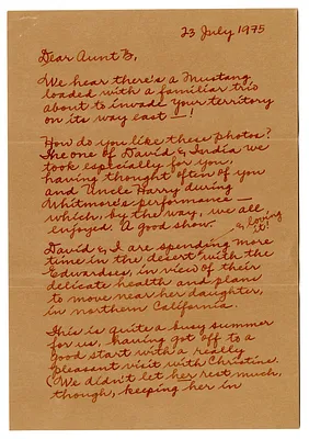 Letter from Linda Wallace to Bess W. Truman