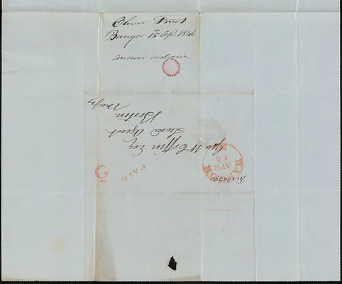 Oliver Frost to George Coffin, 15 April 1846