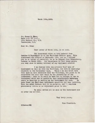 Letters Sent to Dr. James E. Ives, March 13, 1929