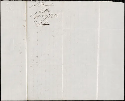James Chandler to W. A. Harrington, 24 September 1856