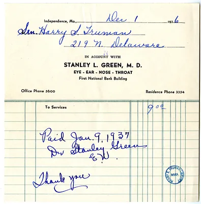 Bill from Dr. Stanley Green