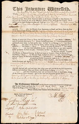 Thomas More indentured to apprentice with James Flagg of Pownalborough, 26 April 1765