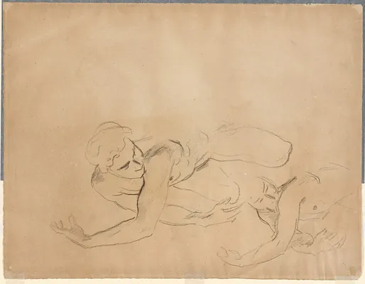 Studies of a Male Nude (verso)
