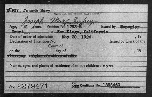 Dupuy, Joseph Mary - 1924