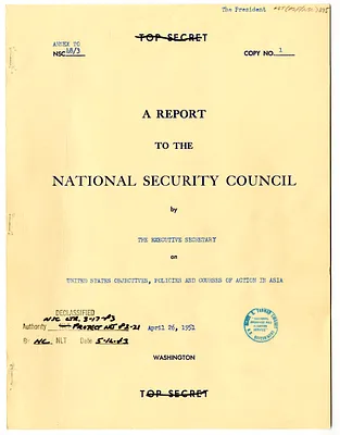 Annex to National Security Council Report 48/3, Report to the National Security Council by the Executive Secretary on United States Objectives, Policies, and Courses of Action in Asia