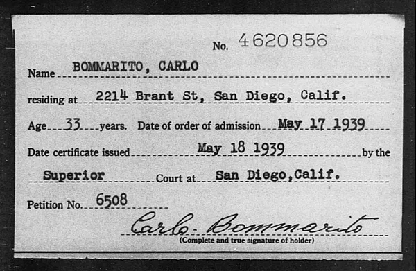 Bommarito, Carlo - 1939
