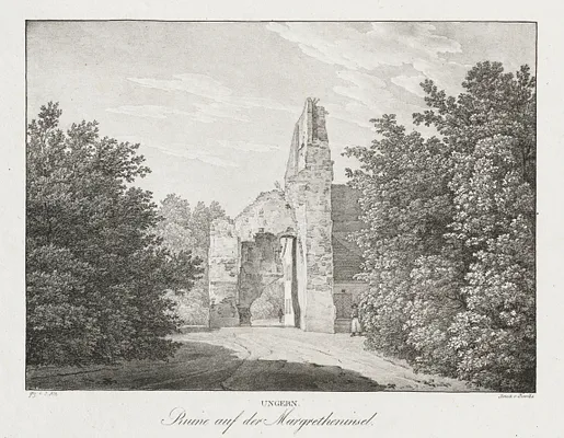 Ungern, Ruinen auf der Margretheninsel