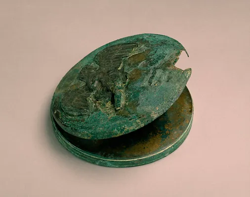 Mirror with a Bathing Maiden