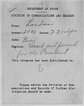 Dept. of State distribution note