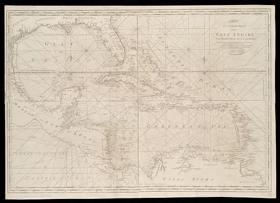 A new general chart of the West Indies from the latest marine journals and surveys regulated and ascertained by astronomical observations