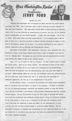 Ford Newsletter, Jan.-May 1966