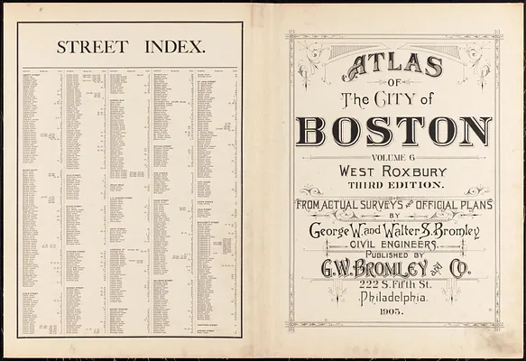Atlas of the city of Boston : volume 6 : West Roxbury
