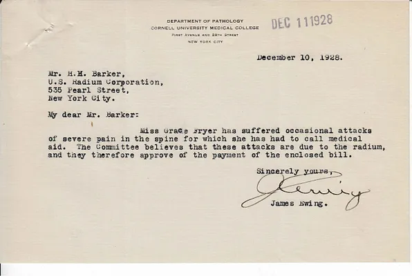 Letters Received to H.H. Barker, December 10, 1928