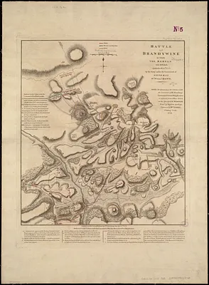 Battle of Brandywine in which the rebels were defeated, September the 11th. 1777, by the army under the command of General Sr. Willm. Howe