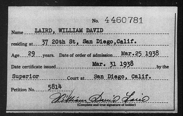 Laird, William David - 1938