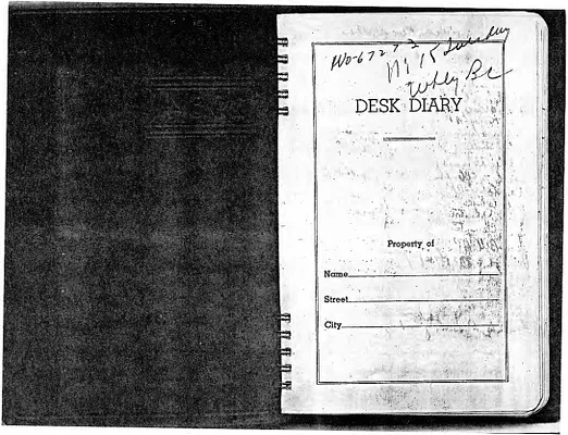 Lyndon Johnson's 1954 Desk Diary II first page
