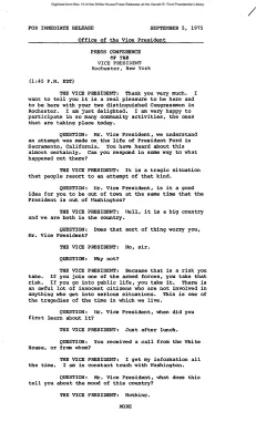 Press Conference of the Vice President, Rochester, New York