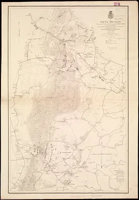 South Mountain showing the positions of the forces of the United States and the enemy during the battle fought by the Army of the Potomac under the command of Major General G. B. McClellan, Sept. 14th 1862