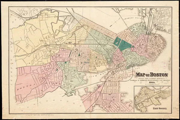 Map of Boston from the latest surveys