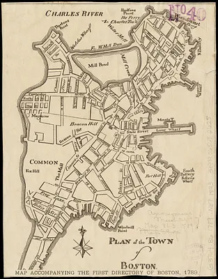 Plan of the town of Boston