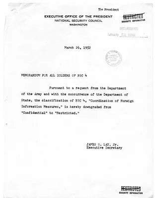 Memorandum from James S. Lay
