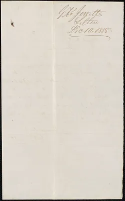 George K. Jewett to W. A. Harrington, 10 December 1858