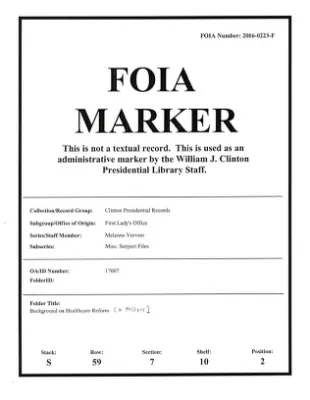 Background on Health Care Reform [6 folders]