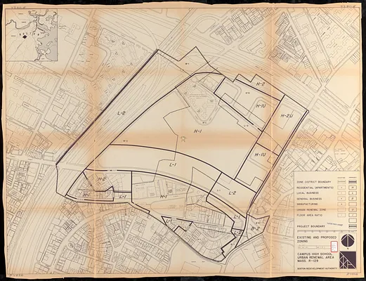 Campus High School urban renewal area Mass. r-129