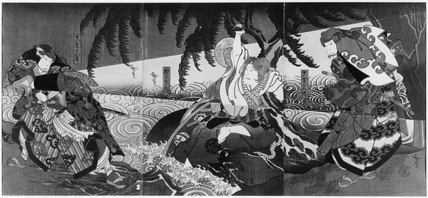 Triptych: Ryuo nishiki-e awase
