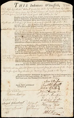 Stephen Ingalls indentured to apprentice with David Lewis of Boston, 3 March 1790