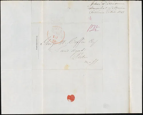 John D. Kinsman to George Coffin, 23 February 1843