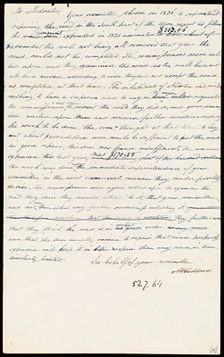Report of committee on road at south part of town
