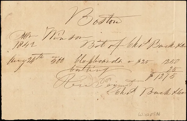 Miscellaneous household receipts