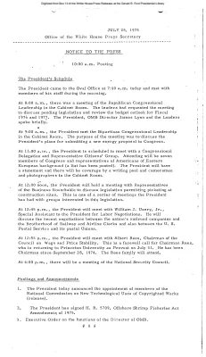 10:00 a.m. Posting [Notice to Press]