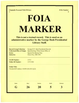 Florida GOP Address 4/20/90 [OA 8311] [2]