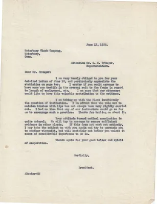 Letters Sent to C.H. Granger, June 13, 1925