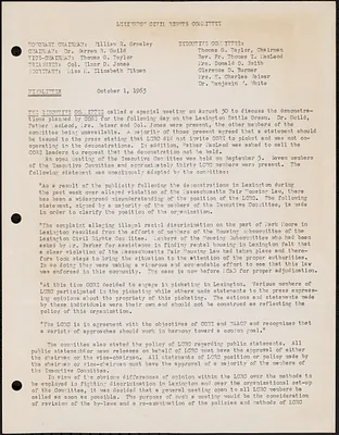 LCRC October 1963 Newsletter