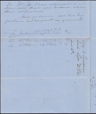 E. Bradbury to J. H. Loud, 5 September 1854